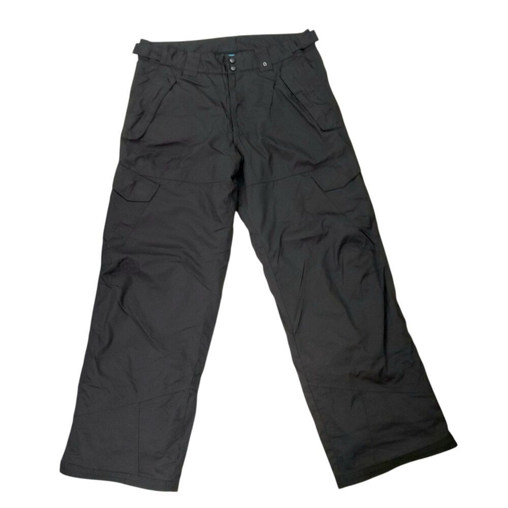 Polar Edge Mens Ski Snowboard Cargo Pants XL Black Insulated Waterproof Winter